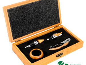 SET DE VINO DE BAMBOO